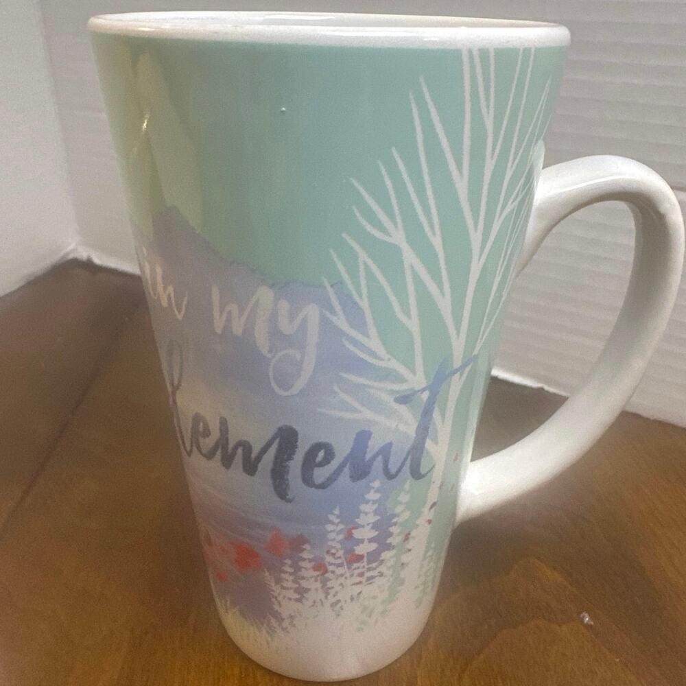 Disney Frozen II  "In My Element" ceramic latte mug featuring Elsa silhouette